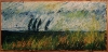 Uta Richter, 1994, Norddeutsche Landschaft, 37x80 cm 